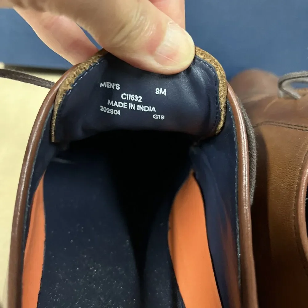 Cole Haan Mens Lenox Hill Split OX C11629 British Tan Derby‎ Dress Shoes Sz 9 M